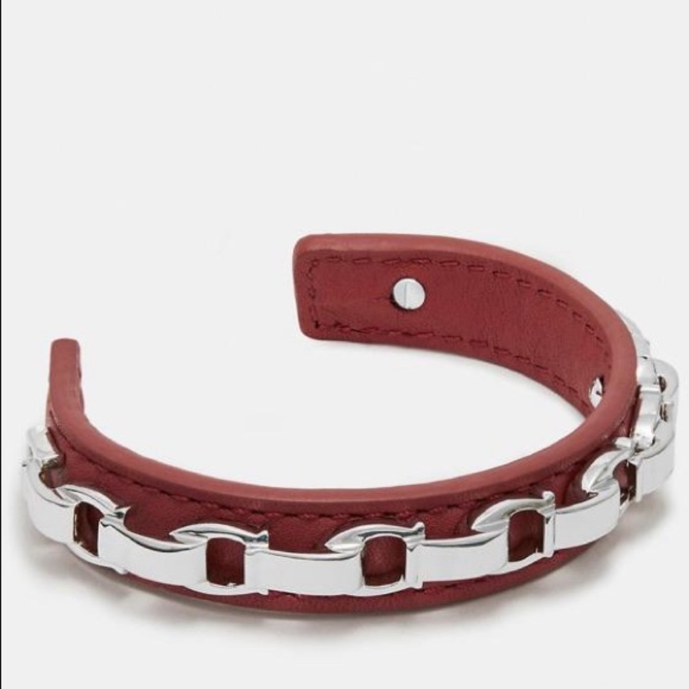 Coach  Signature Cuff - Washed Red/ Silver